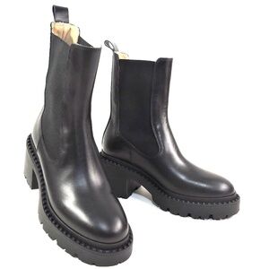 ALBERTO CICCIOLI 🇮🇹 WOMEN'S BLACK SOFT LEATHER COMFORT WINTER CHELSEA BOOTIE
